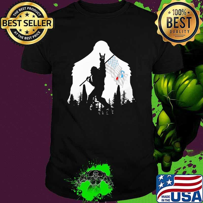 Bigfoot Diabetes Flag Shirt