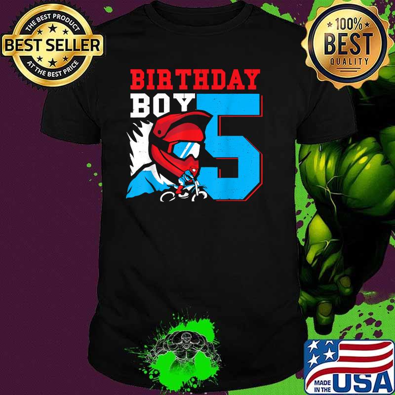 Birthday Boy 5th Motorcycle T-Shirt