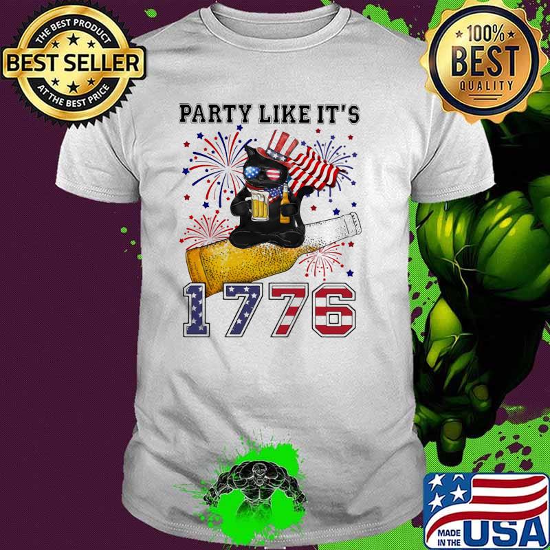 Cat Party Like It's 1776 Happy 4th Of July Shirt