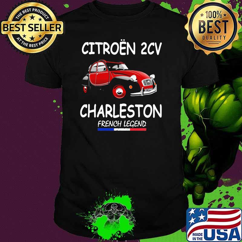 Citroen 2CV Charleston french legend red car shirt
