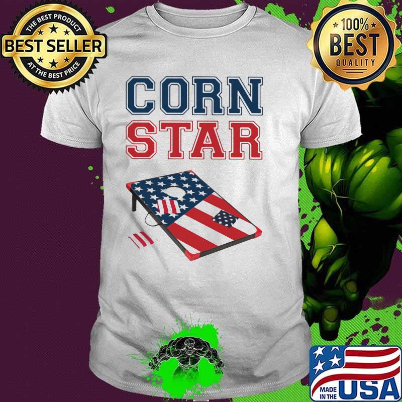 Corn Star Corn Hole American Flag Shirt
