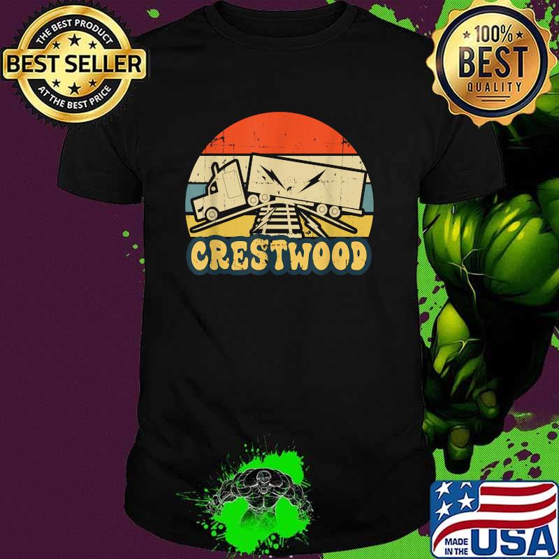 Crestwood Kentucky KY Tourism Semi Truck on Railroad Tracks Vintage T-Shirt