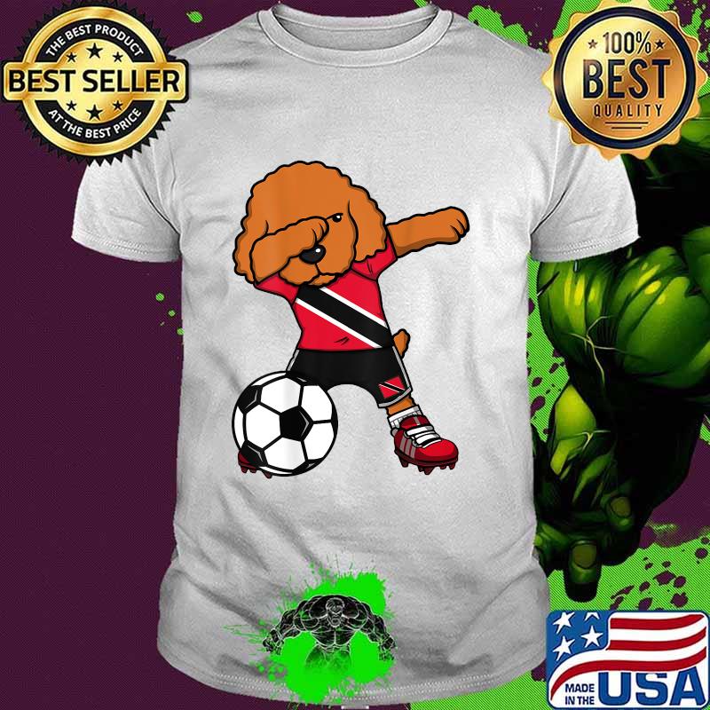 Dabbing Poodle Dog Trinidad and Tobago Soccer Fans Football T-Shirt