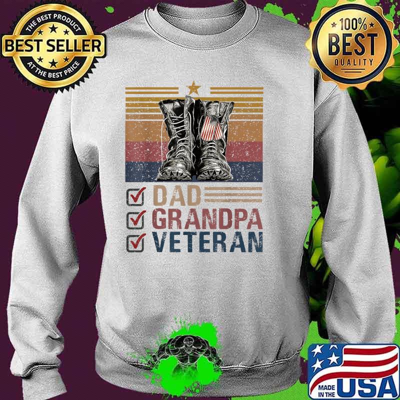 Dad Grandpa Veteran Vintage Favorite Holiday Veterans Day T-Shirt Sweater Dad Grandpa Veteran Vintage Favorite Holiday Veterans Day T-Shirt Sweater