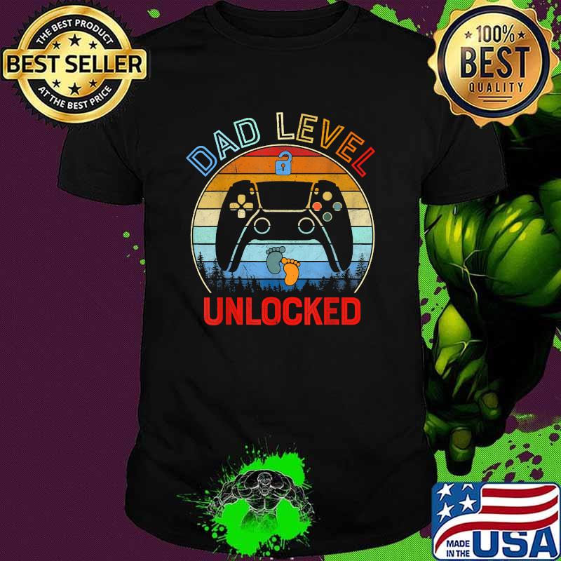 Dad Level Unlocked Video game Vintage T-Shirt
