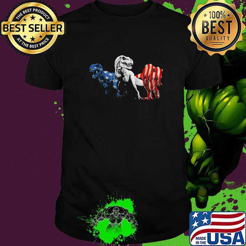 Dinosaur - Independence Day American Flag Shirt