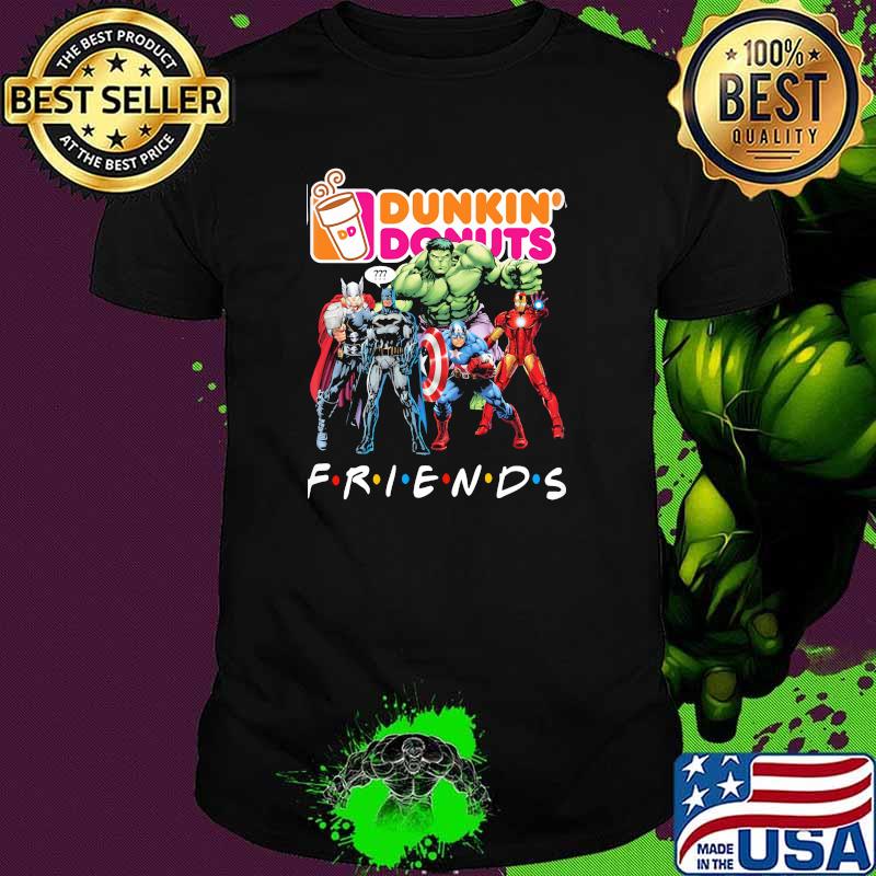 Dunkin Donuts friends heroes captain american shirt