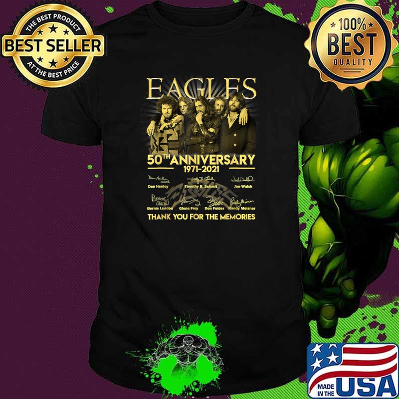 EAGELS 50th anniversary 1971 2021 thank you for the memories signatures shirt