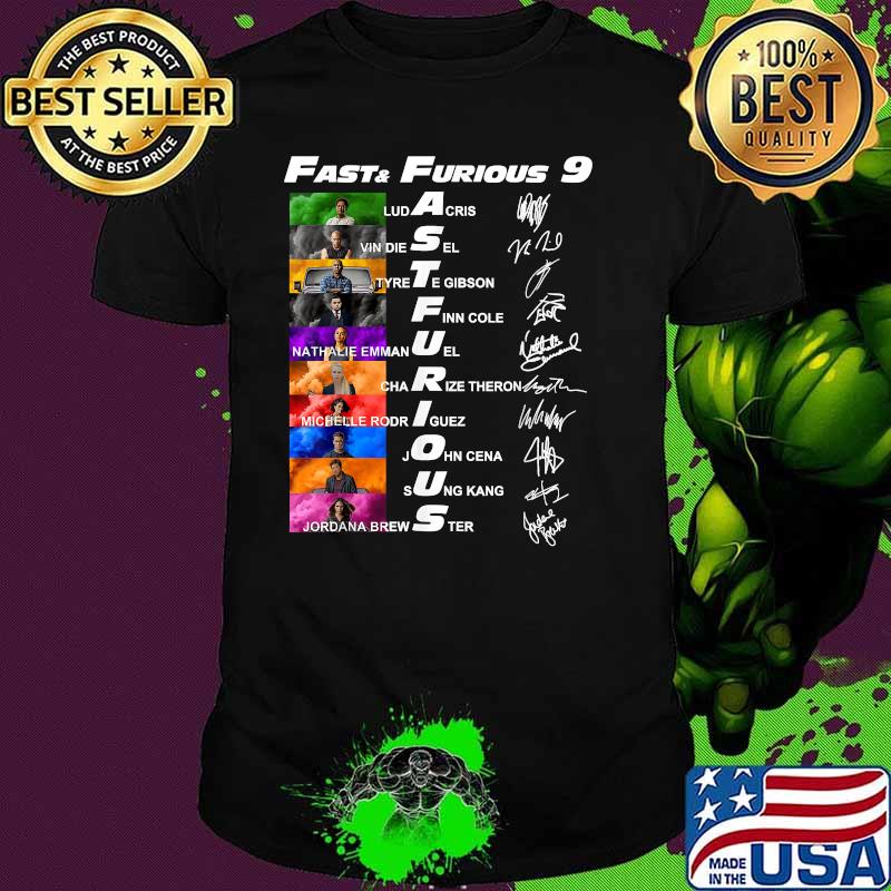 Fast and Furious 9 saga racing movie 2021 signatures T-Shirt