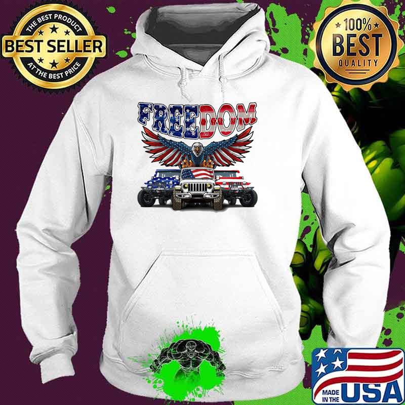 Freedom Eagle And Jeep American Flag Shirt Hoodie Freedom Eagle And Jeep American Flag Shirt Hoodie