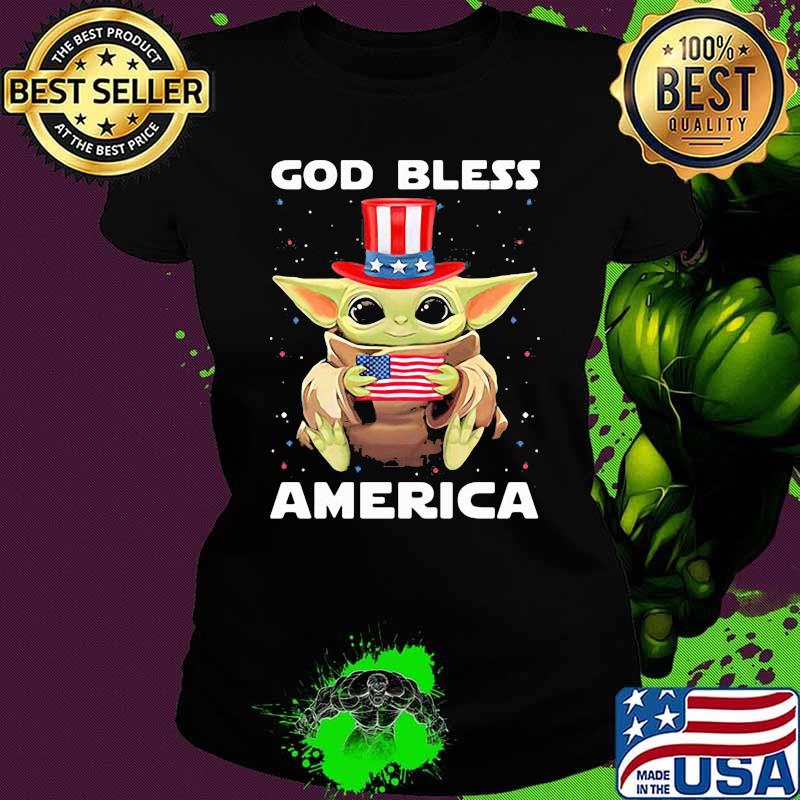 God Bless America Baby Yoda Shirt Ladies tee God Bless America Baby Yoda Shirt Ladies tee
