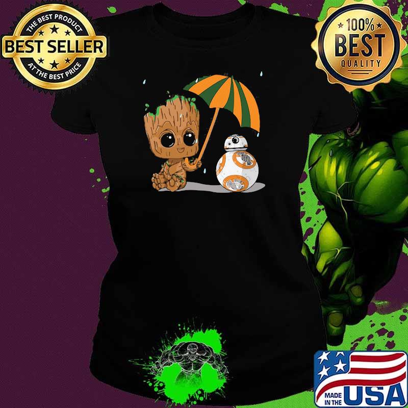 Groot holding umbrella egg Ladies tee Groot holding umbrella egg Ladies tee