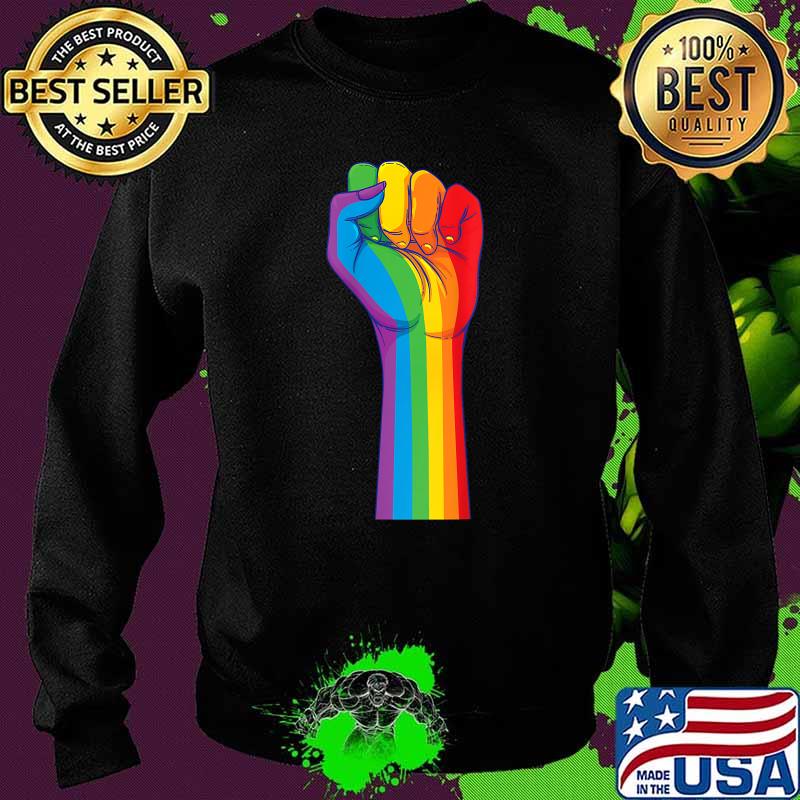 Hand Rainbow Gay Pride T-Shirt Sweater Hand Rainbow Gay Pride T-Shirt Sweater