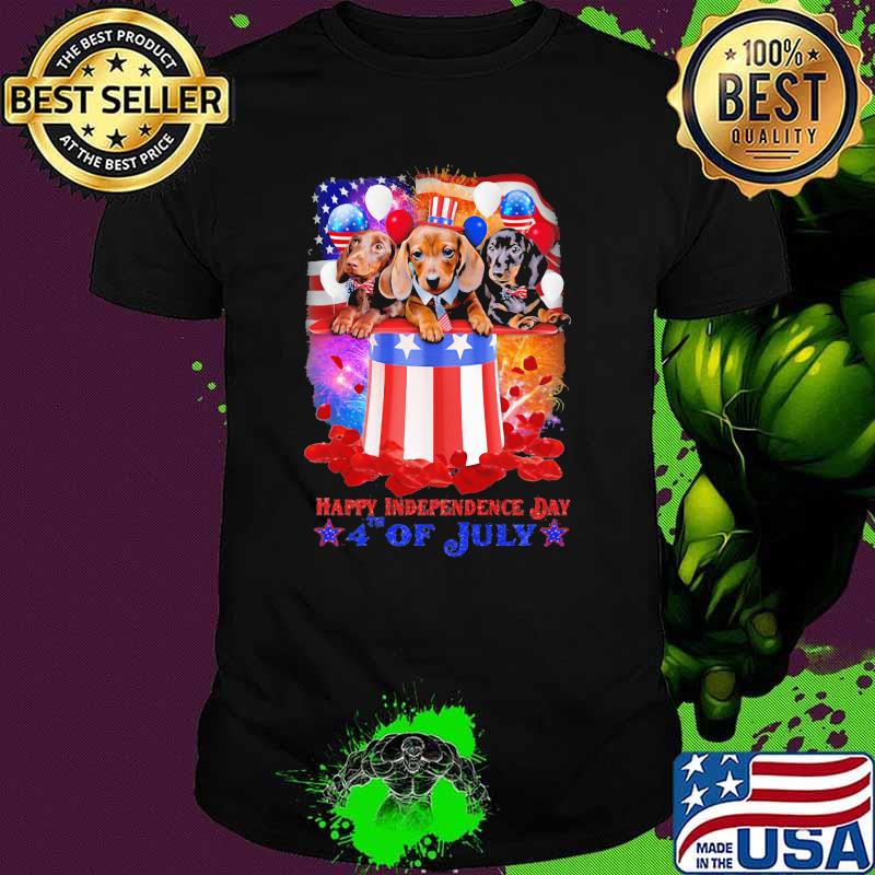 Happy Independence Day 4th Of July Dachshund Patriotic Hat Shirt