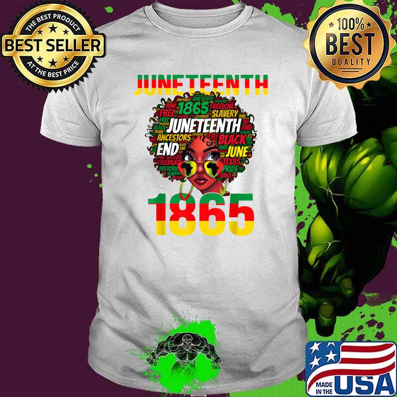 Juneteenth Celebrating 1865 Afro Black Girl Kids Toodlers T-Shirt
