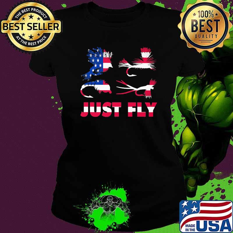 Just fly american flag animal Ladies tee Just fly american flag animal Ladies tee
