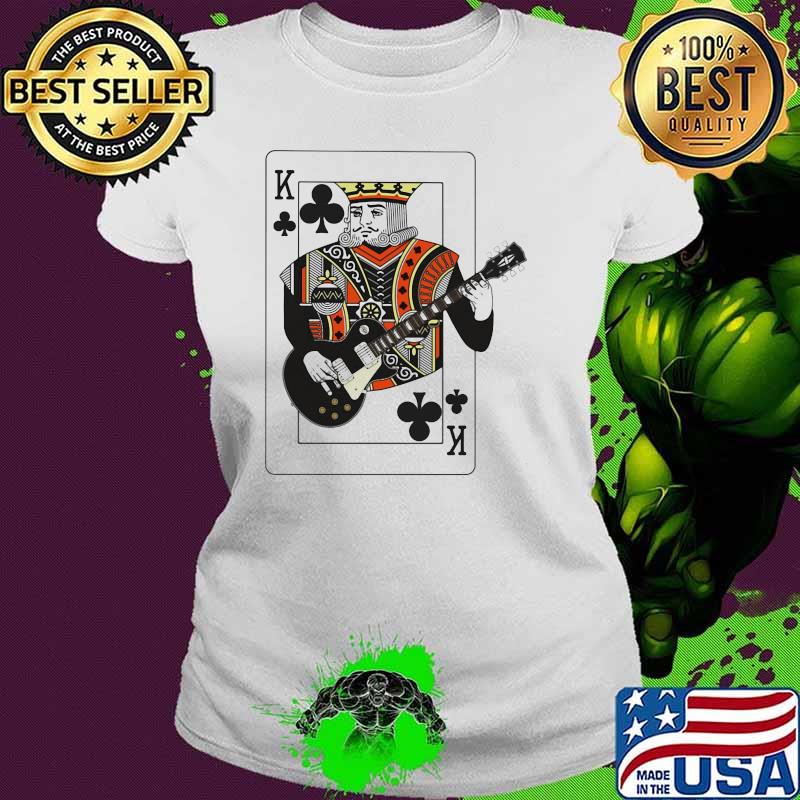 King Play Card Electric Guitar Shirt Ladies tee King Play Card Electric Guitar Shirt Ladies tee