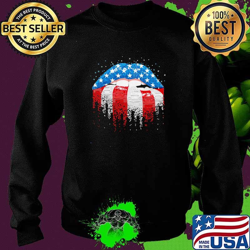 Love Jeep Mouth American Flag Shirt Sweater Love Jeep Mouth American Flag Shirt Sweater