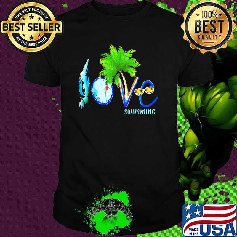 Love Swimming Sunglasses Beach Vacation Shirt