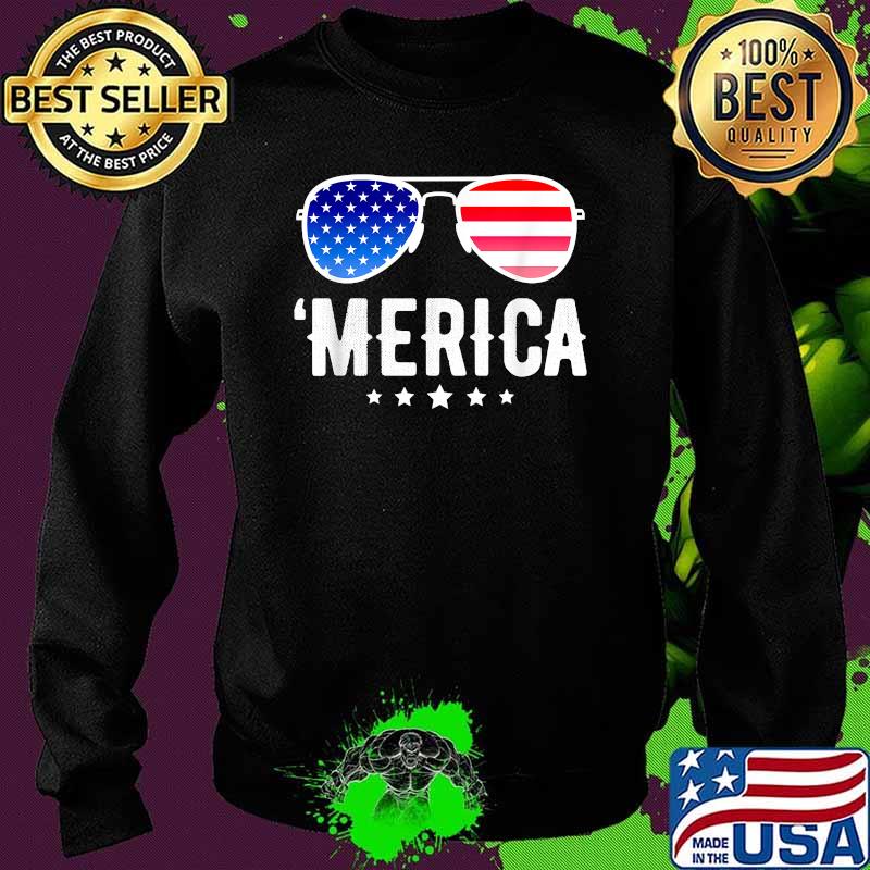 Merica 4th July American Flag Patriotic T-Shirt Sweater Merica 4th July American Flag Patriotic T-Shirt Sweater