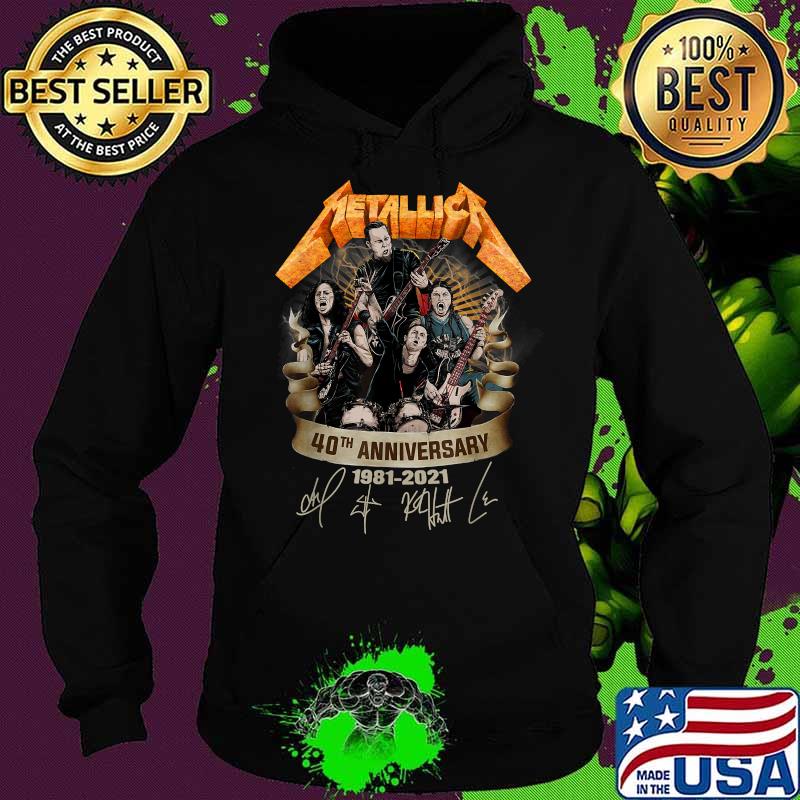 METALLICAS 40th Anniversary 1981 2021 Music Band Music Legend Signature T-Shirt Hoodie METALLICAS 40th Anniversary 1981 2021 Music Band Music Legend Signature T-Shirt Hoodie