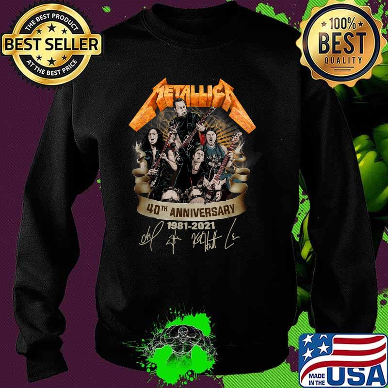 METALLICAS 40th Anniversary 1981 2021 Music Band Music Legend Signature T-Shirt Sweater METALLICAS 40th Anniversary 1981 2021 Music Band Music Legend Signature T-Shirt Sweater