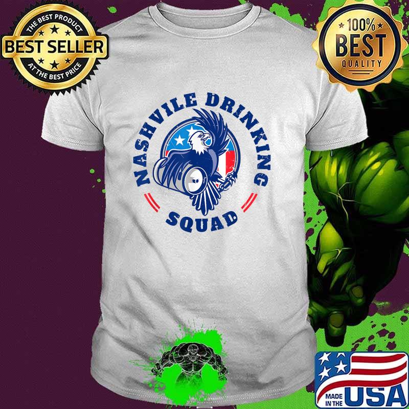 Nashville Drinking Squad Patriotic Eagle July 4th T-Shirt