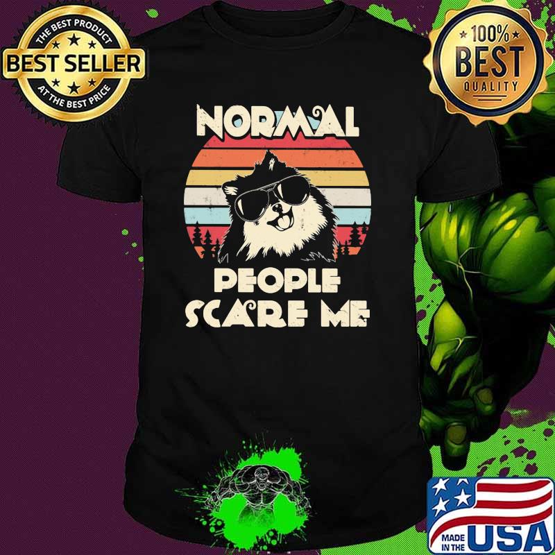 Normal people scare me dog vintage shirt