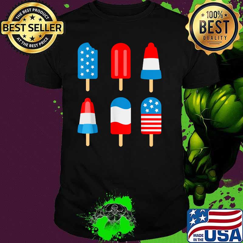 Patriotic 4th Of July Ice Cream Pops Summer July 4th T-Shirt Patriotic 4th Of July Ice Cream Pops Summer July 4th T-Shirt
