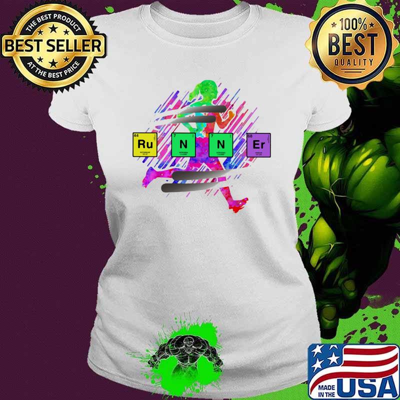 Periodic Table Runner Watercolor Shirt Ladies tee Periodic Table Runner Watercolor Shirt Ladies tee