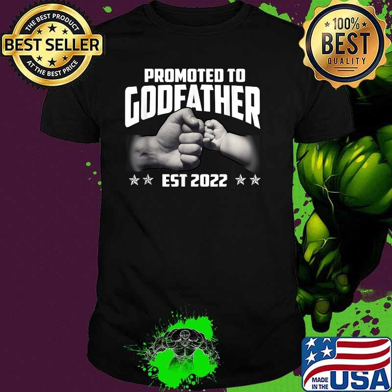 Promoted To Godfather 2022 Fathers Day Stars T-Shirt