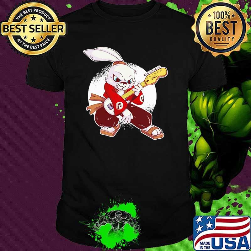 Rabbit Bunny Guitar Moon Shirt