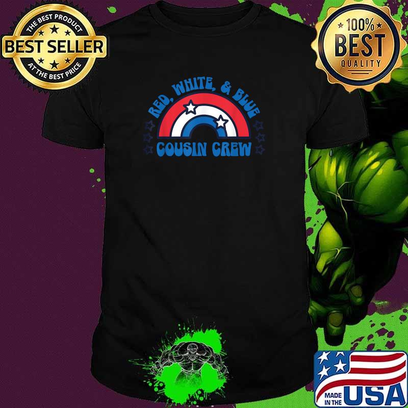 Red White and Blue Cousin Crew 4th of July Rainbow -Shirt