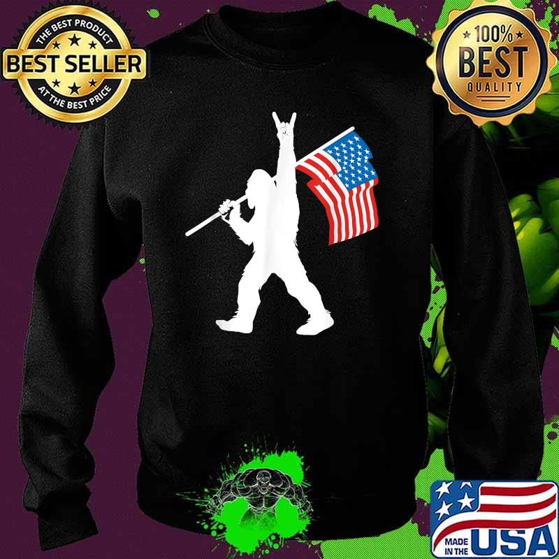 Sasquatch Rock and Roll USA Flag for Bigfoot Believers T-Shirt Sweater Sasquatch Rock and Roll USA Flag for Bigfoot Believers T-Shirt Sweater