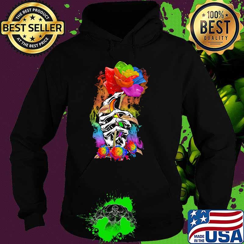 Skull rose lgbt pride Hoodie Skull rose lgbt pride Hoodie
