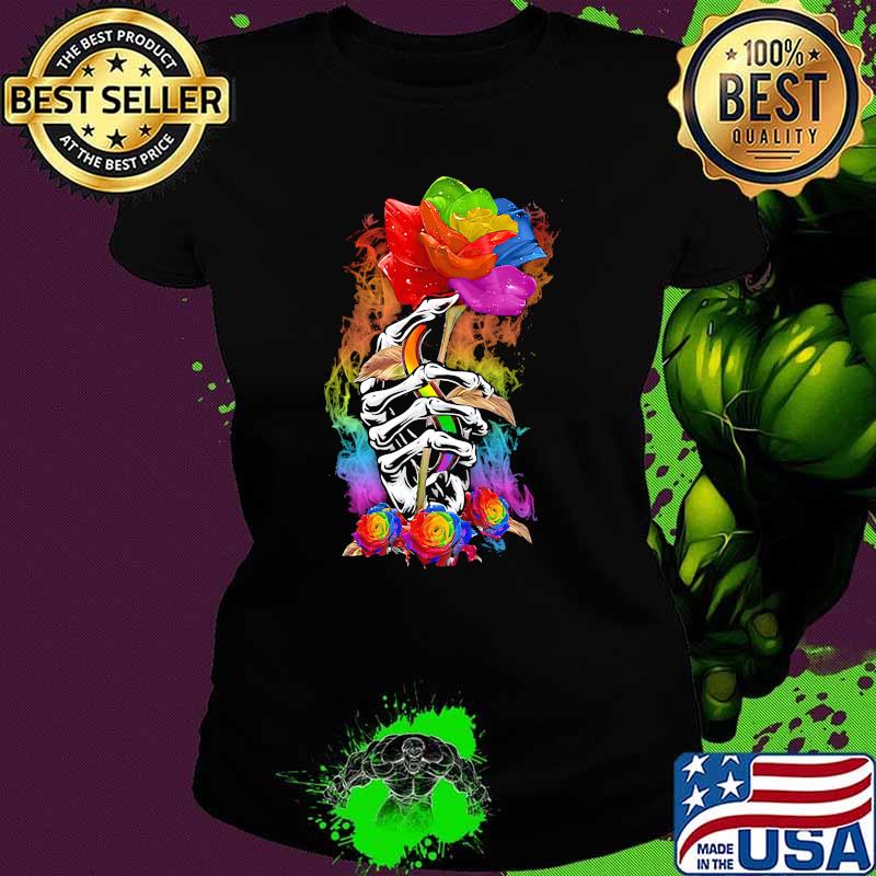 Skull rose lgbt pride Ladies tee Skull rose lgbt pride Ladies tee