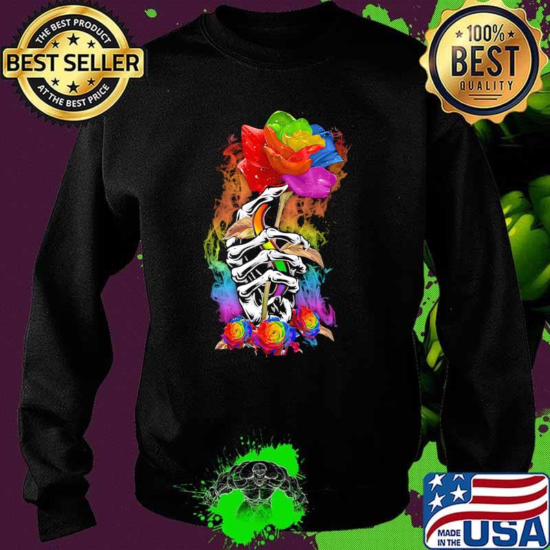 Skull rose lgbt pride Sweater Skull rose lgbt pride Sweater