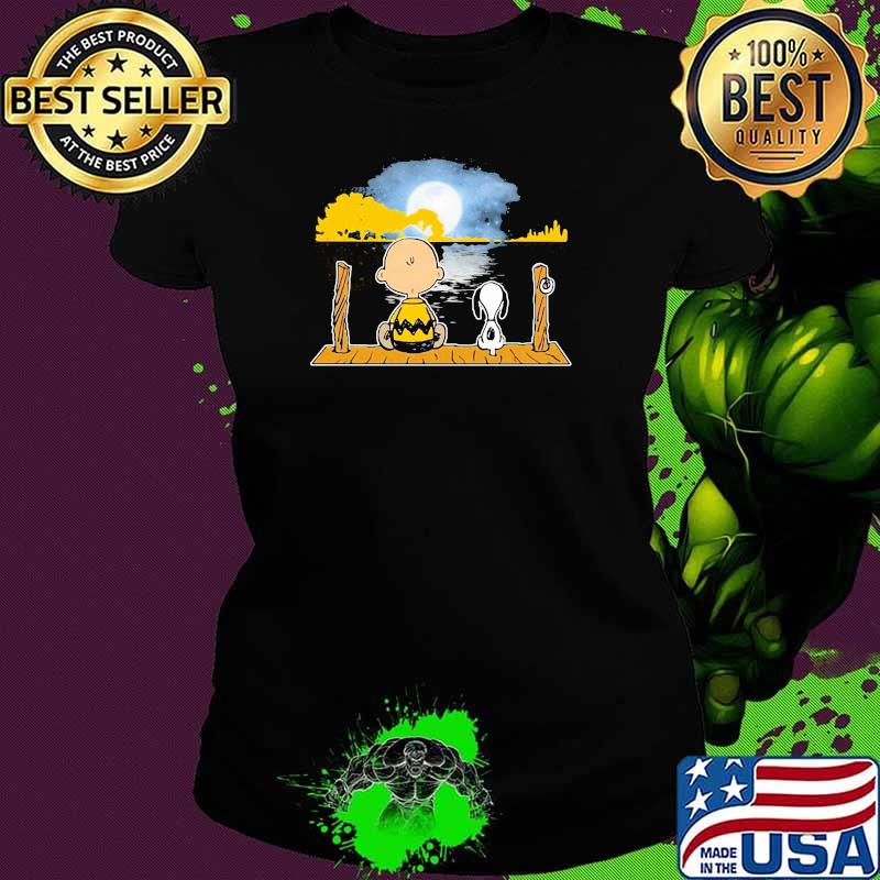 Snoopy and charlie Moon Lake Shirt Ladies tee Snoopy and charlie Moon Lake Shirt Ladies tee
