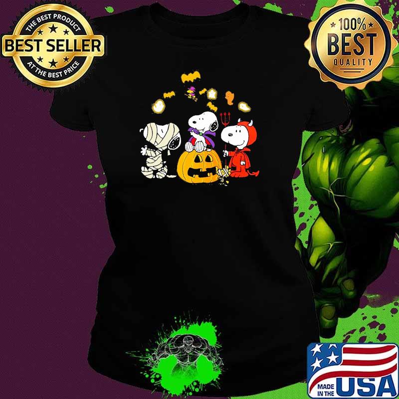 Snoopy peanuts pumpkin halloween Ladies tee Snoopy peanuts pumpkin halloween Ladies tee