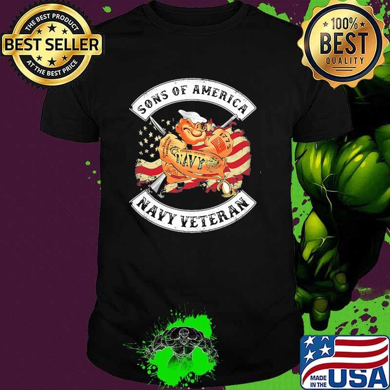 Sons of america navy veteran 1779 american flag shirt