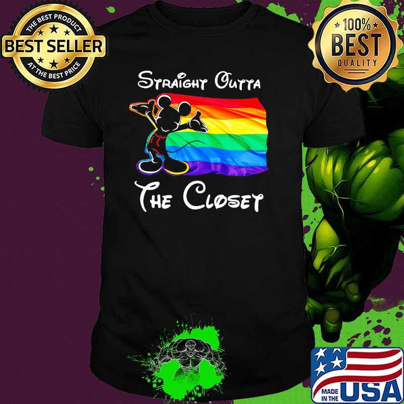 Straight outta the closet mickey lgbt shirt