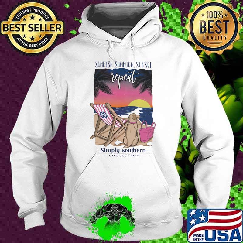 Sunrise Sunburn Sunset Simply Southern Collection Dog On The Beach Shirt Hoodie Sunrise Sunburn Sunset Simply Southern Collection Dog On The Beach Shirt Hoodie
