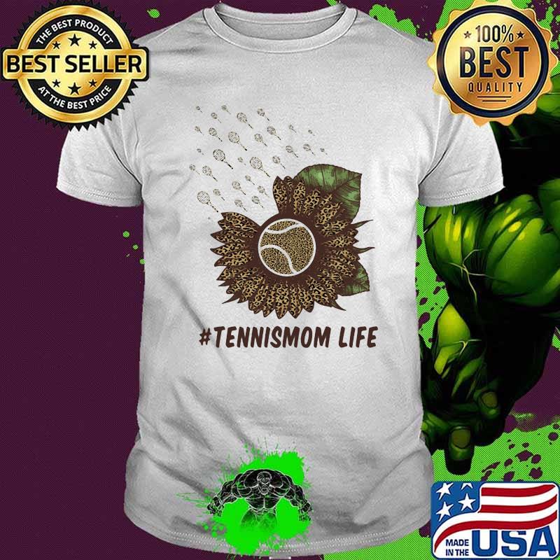 Tennis Mom Life Sunflower Lepoard Shirt