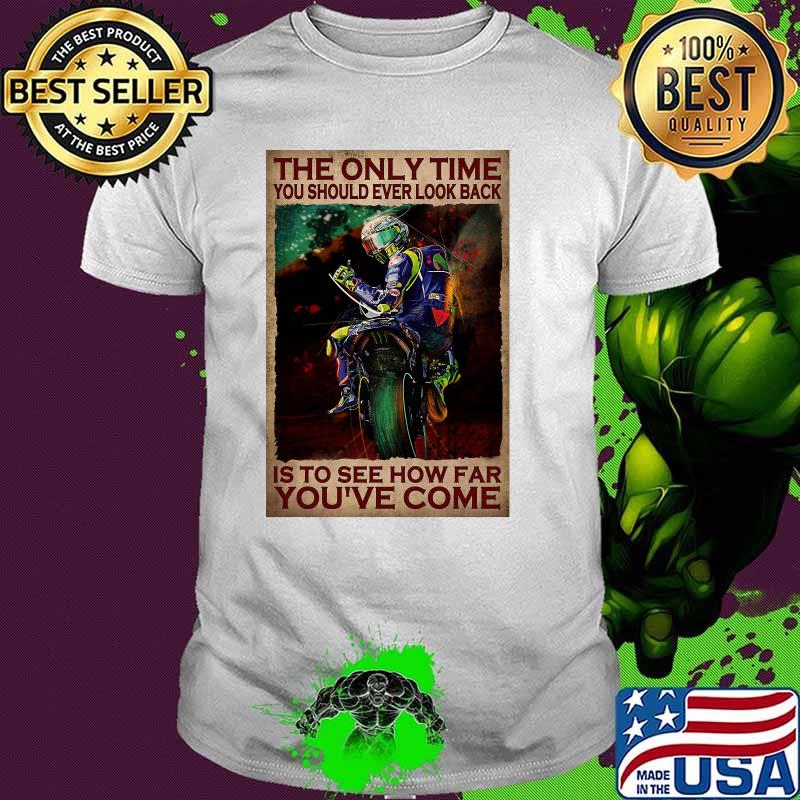 The only time you should ever look back it to see how far youve come shirt