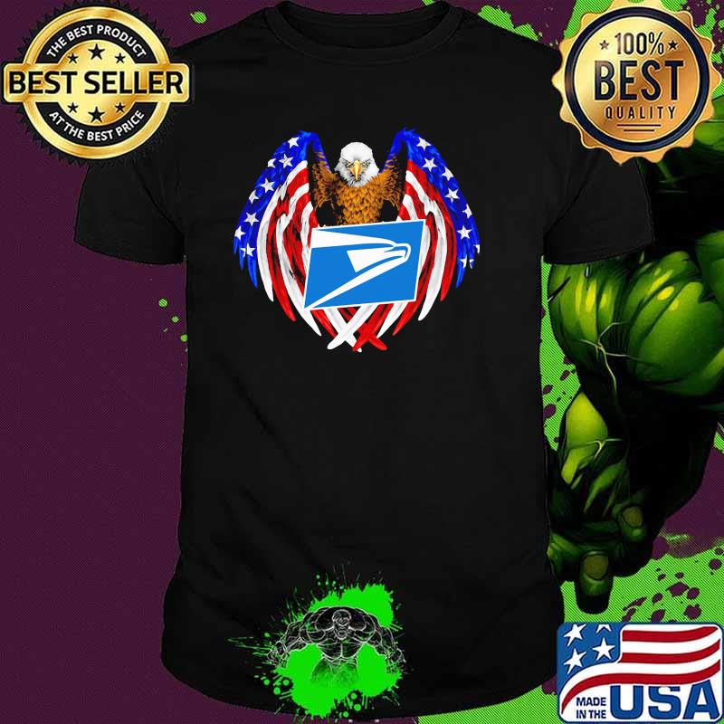 United states postal service eagel american flag 4th of July independence shirt