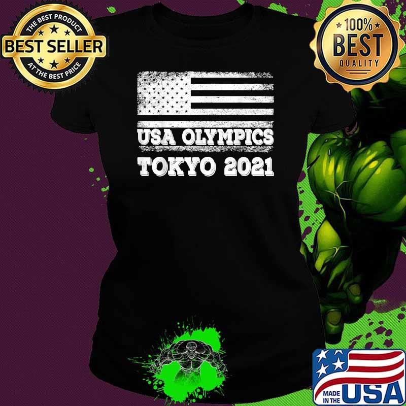 USA Olympics Tokyo 2021 American Flag T-Shirt Ladies tee USA Olympics Tokyo 2021 American Flag T-Shirt Ladies tee