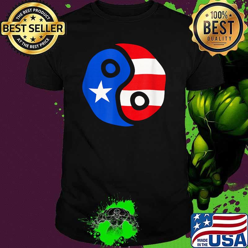 Yin Yan' Puerto Rico Flag Shirt