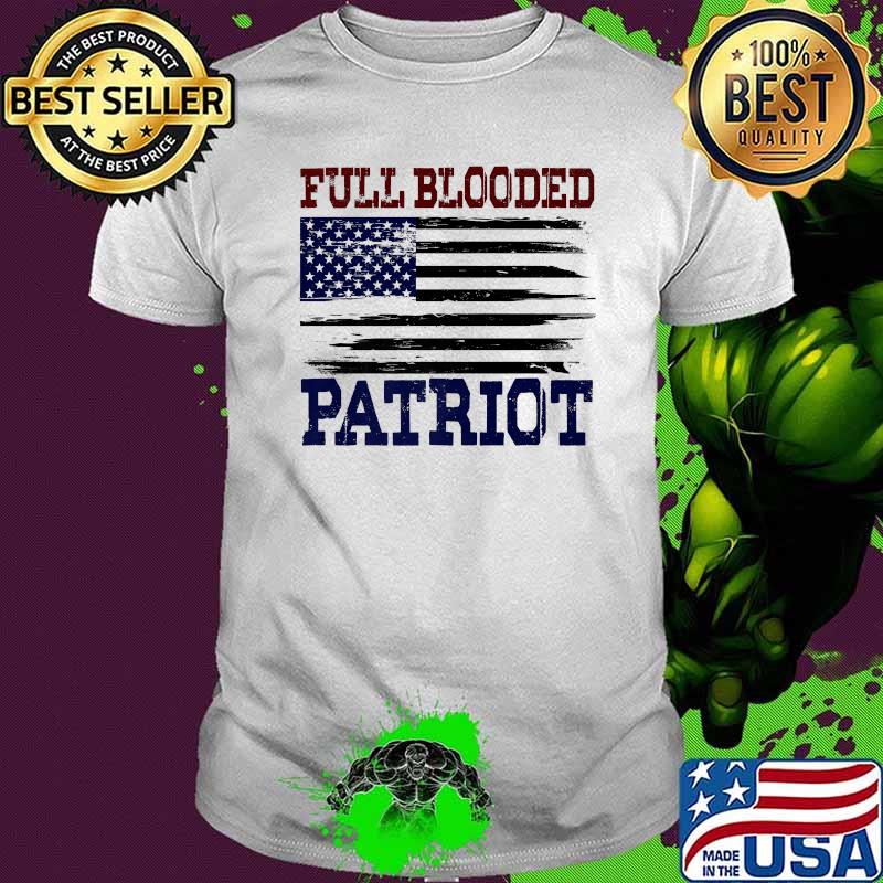 4th of July Full Blooded Patriot American Flag Premium Shirt