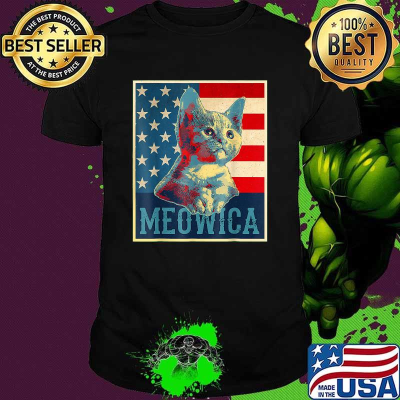 4th of July Meowica Kitty Cat T-Shirt