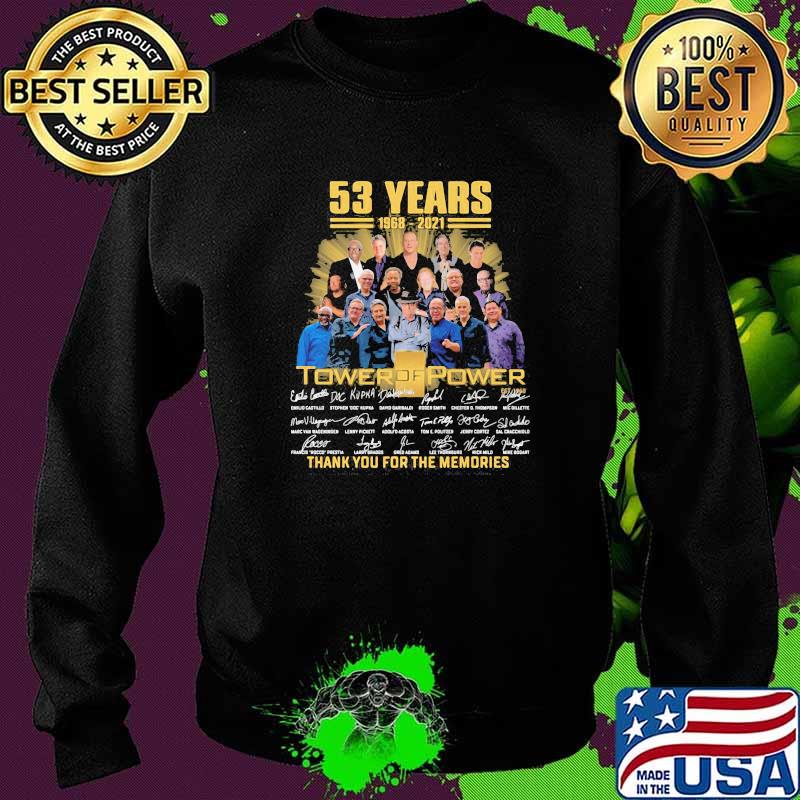 53 Years 1968 2021 Tower Of Power Thank You For The Memories Sweater 53 Years 1968 2021 Tower Of Power Thank You For The Memories Sweater